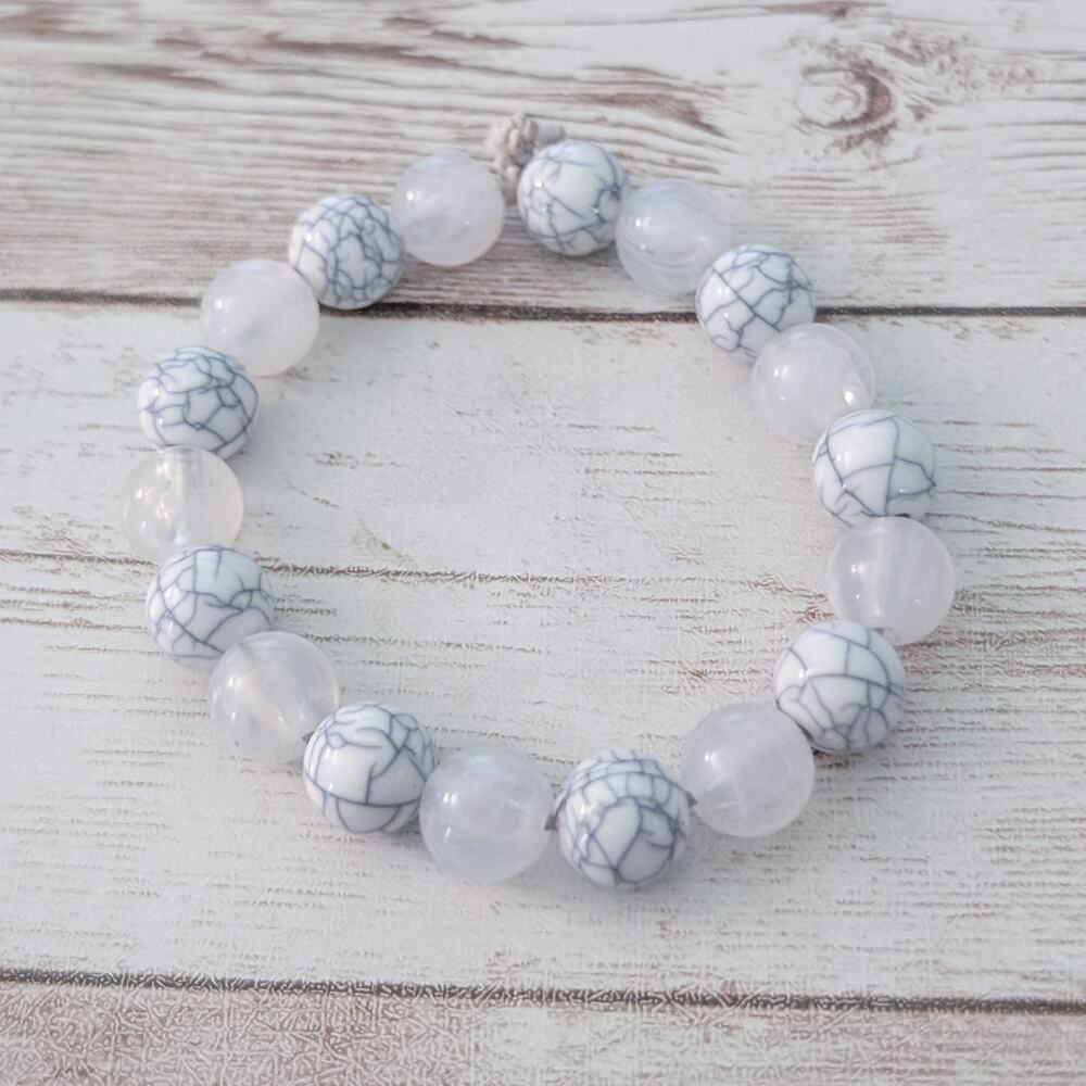 Marbled Look Stretch Bracelet